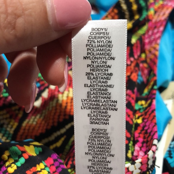 NWT Nanette Lepore multi color onepiece swimsuit S - Picture 13 of 13